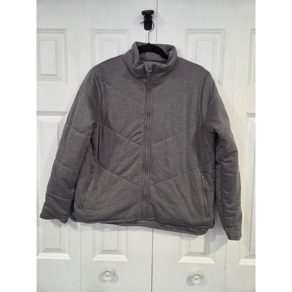 Three Dots Quilted Knit Cozy Jacket Gray Large - Picture 1 of 8